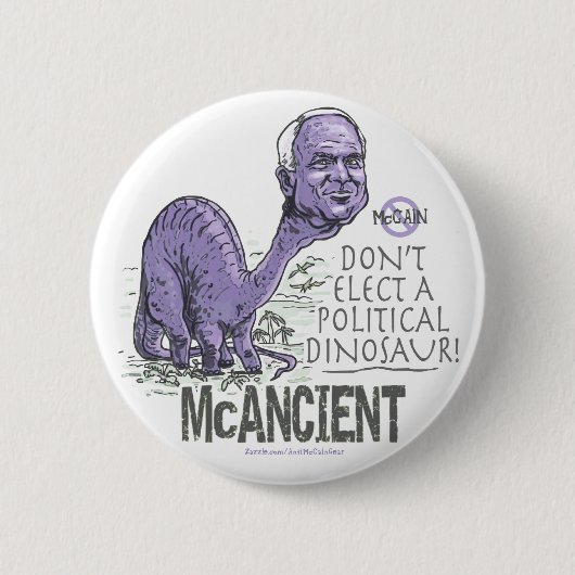 Badge Rond 5 Cm Anti McCain McAncient (Devant)