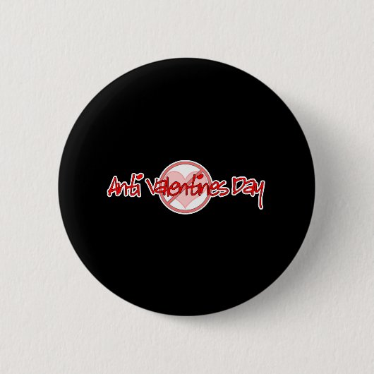 Badge Rond 5 Cm Anti noir de Saint-Valentin (Devant)