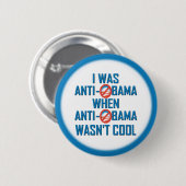 Badge Rond 5 Cm Anti Obama (Devant & derrière)