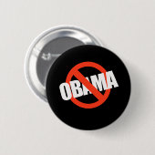 BADGE ROND 5 CM ANTI-OBAMA (Devant & derrière)