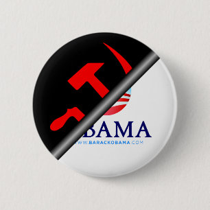 Badge Rond 5 Cm Anti Obama - anti socialiste