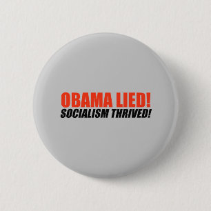 Badge Rond 5 Cm Anti-Obama Bumpersticker - le socialisme a