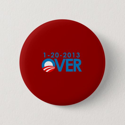 Badge Rond 5 Cm Anti-Obama Bumpersticker - plus de 1-20-2013 (Devant)