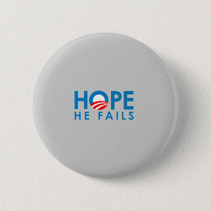 Badge Rond 5 Cm Anti-Obama - espoir qu'il échoue
