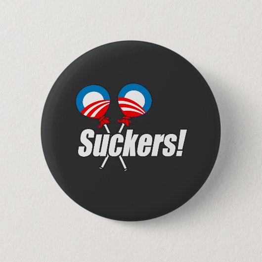 Badge Rond 5 Cm Anti-Obama - Suckers (Devant)