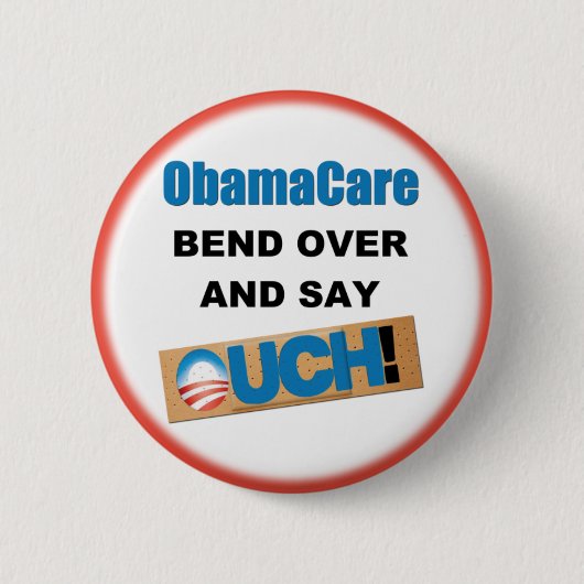 Badge Rond 5 Cm Anti ObamaCare (Devant)