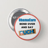 Badge Rond 5 Cm Anti ObamaCare (Devant & derrière)