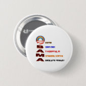 Badge Rond 5 Cm Anti objet de collection d'Obama (Devant & derrière)