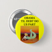Badge Rond 5 Cm anti plaisanterie d'obama (Devant & derrière)