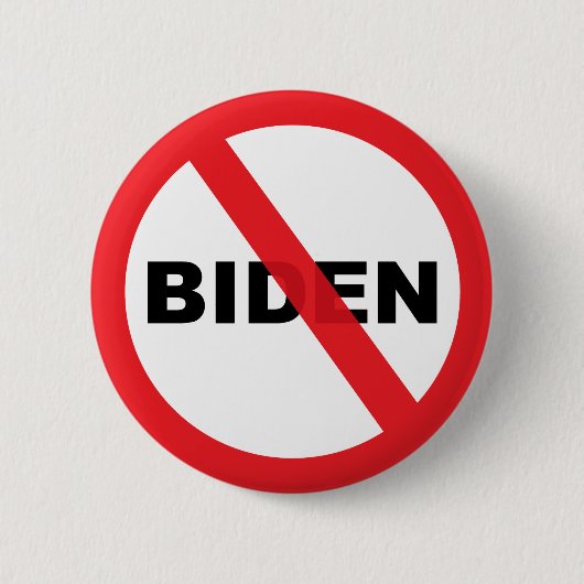 Badge Rond 5 Cm Anti politique populaire de Joe Biden (Devant)