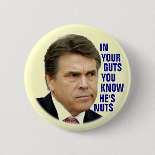 Badge Rond 5 Cm Anti-Rick Perry 2012
