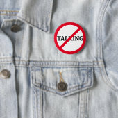 Badge Rond 5 Cm Anti-Talking (En situation)
