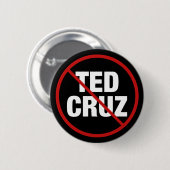 Badge Rond 5 Cm Anti Ted Cruz Texas Democrat (Devant & derrière)