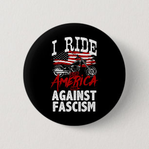 Badge Rond 5 Cm Anti Trump Biker Résiste Contre La Manifestation D