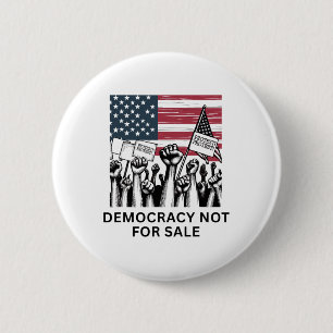 Badge Rond 5 Cm Anti Trump Démocratie Pas à Vendre Manifestation é