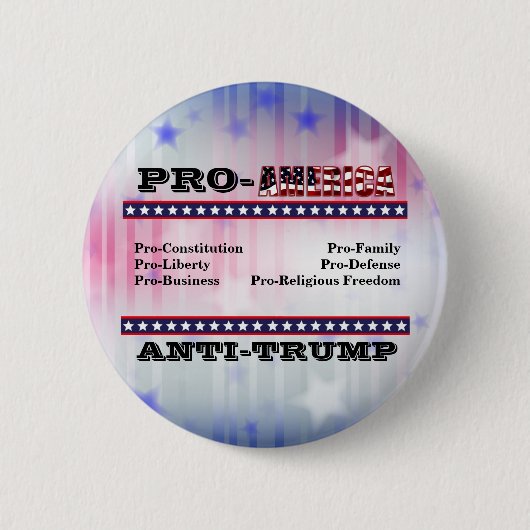 BADGE ROND 5 CM ANTI-TRUMP PRO-AMÉRIQUE (Devant)
