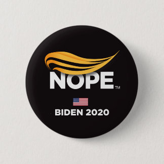 Badge Rond 5 Cm Anti-Trump, Trump Nope, Biden 2020