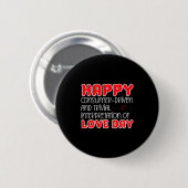 Badge Rond 5 Cm Anti Valentines Day Anti Love Valentine Hate Sing  (Devant & derrière)
