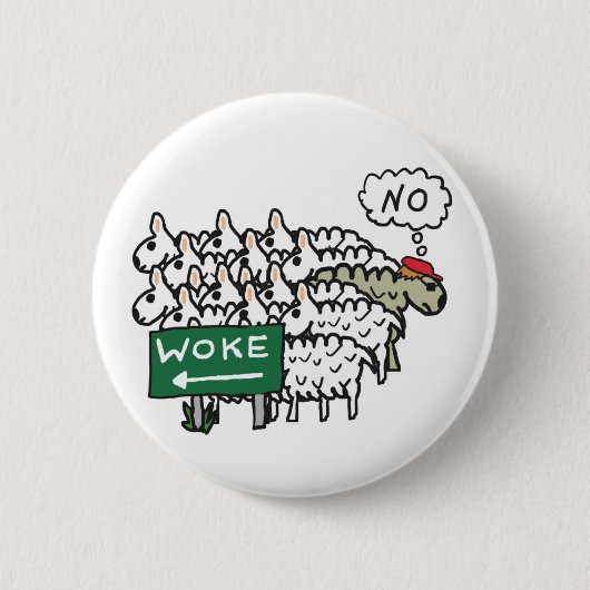 Badge Rond 5 Cm Anti Woke (Devant)