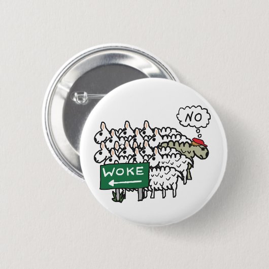 Badge Rond 5 Cm Anti Woke (Devant & derrière)