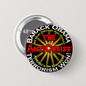 Badge Rond 5 Cm AntiChristObamaDefeat (Devant & derrière)