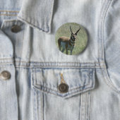 Badge Rond 5 Cm Antilope d'Amérique A13 (En situation)