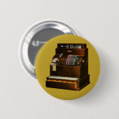 Badge Rond 5 Cm Antique caisse enregistreuse, commerce de détail V (Devant & derrière)