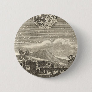 Badge Rond 5 Cm Antique Renaissance Moon par Allain Mallet