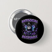 Badge Rond 5 Cm Antisocial Butterfly (Devant & derrière)