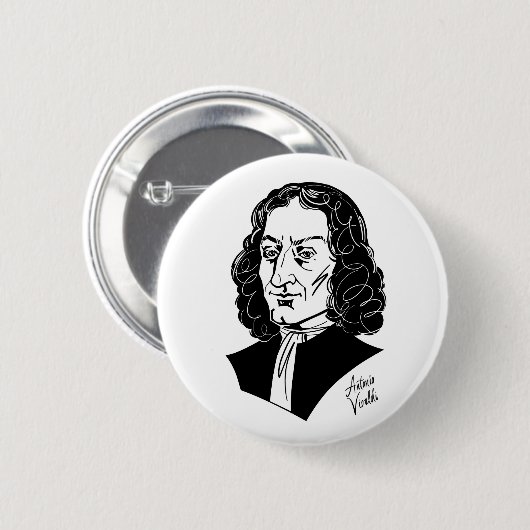 Badge Rond 5 Cm Antonio Vivaldi (Devant & derrière)