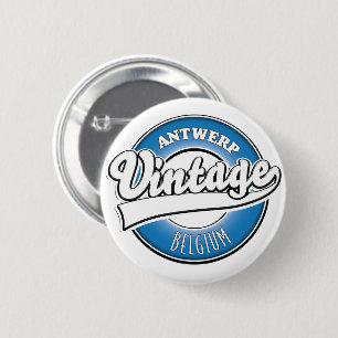 Badge Rond 5 Cm Antwerp belgium vintage logo