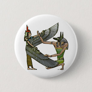 Badge Rond 5 Cm Anubis & Nut