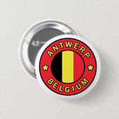 Badge Rond 5 Cm Anvers Belgique (Devant & derrière)