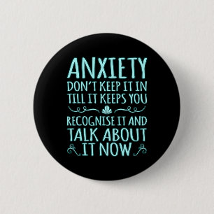 Badge Rond 5 Cm Anxiété Parler De It Ptsd Sensibilisation Ribbon S