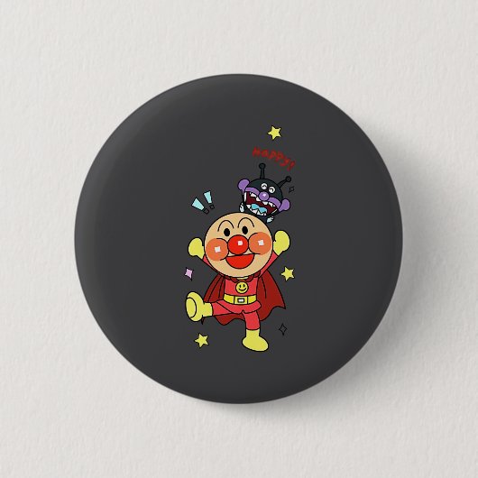 Badge Rond 5 Cm Anyway Anpanman New  (Devant)
