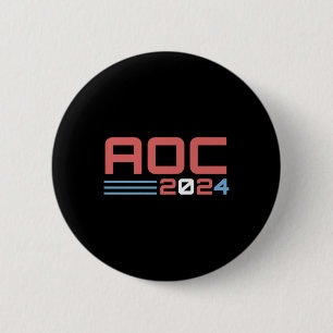 Badge Rond 5 Cm Aoc 2024 Président américain America Premium