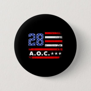 Badge Rond 5 Cm Aoc 2028 A.o.c. 2028 Pour Président American Flag