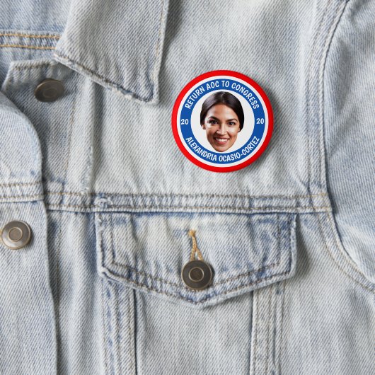 Badge Rond 5 Cm AOC de retour au congrès en 2020 (En situation)