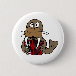 Badge Rond 5 Cm AP morse drôle jouant la bande dessinée