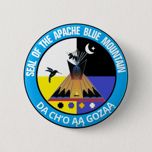 Badge Rond 5 Cm Apache Blue Mountain® (Devant)