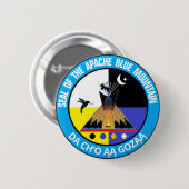 Badge Rond 5 Cm Apache Blue Mountain® (Devant & derrière)