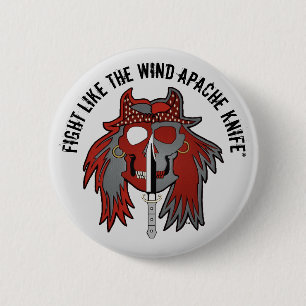 Badge Rond 5 Cm Apache Knife® 🇺 Combattre Comme Le Couteau D'A
