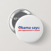 Badge Rond 5 Cm Apaisement d'Obama (Devant & derrière)