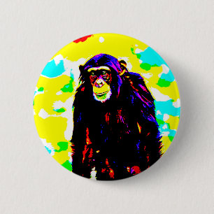 Badge Rond 5 Cm Ape numérique
