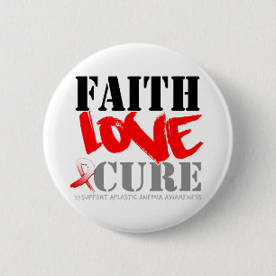 Badge Rond 5 Cm Aplastic Anemia Faith Love Cure