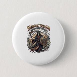 Badge Rond 5 Cm Apocalyptique Patriotique Liberté Faucheuse Zombie