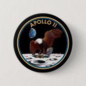 Badge Rond 5 Cm Apollo 11 (Devant)