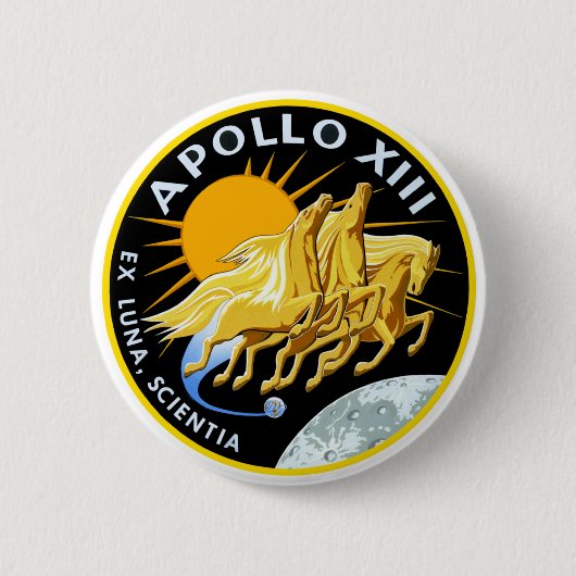 Badge Rond 5 Cm Apollo 13 : Survie (Devant)