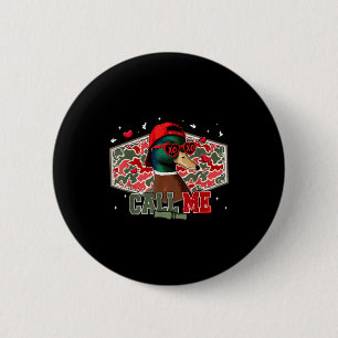 Badge Rond 5 Cm Appelez-Moi Chasse Au Canard Rétro Saint-Valentin 