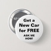 Badge Rond 5 Cm Appelez une nouvelle voiture pour LIBRE (Devant & derrière)